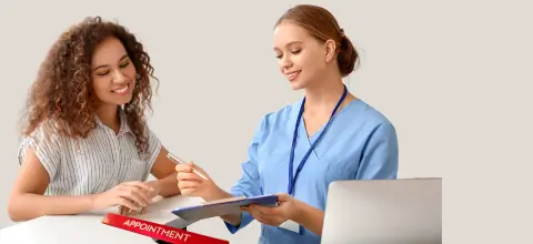 consultation in progress with dietitian